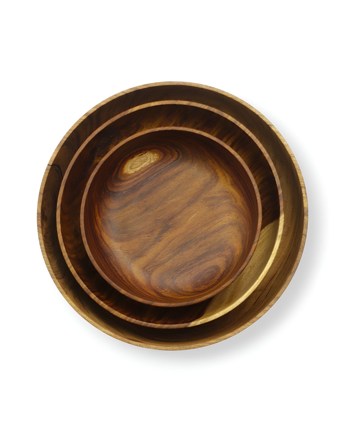 Large Wooden Bowl Set