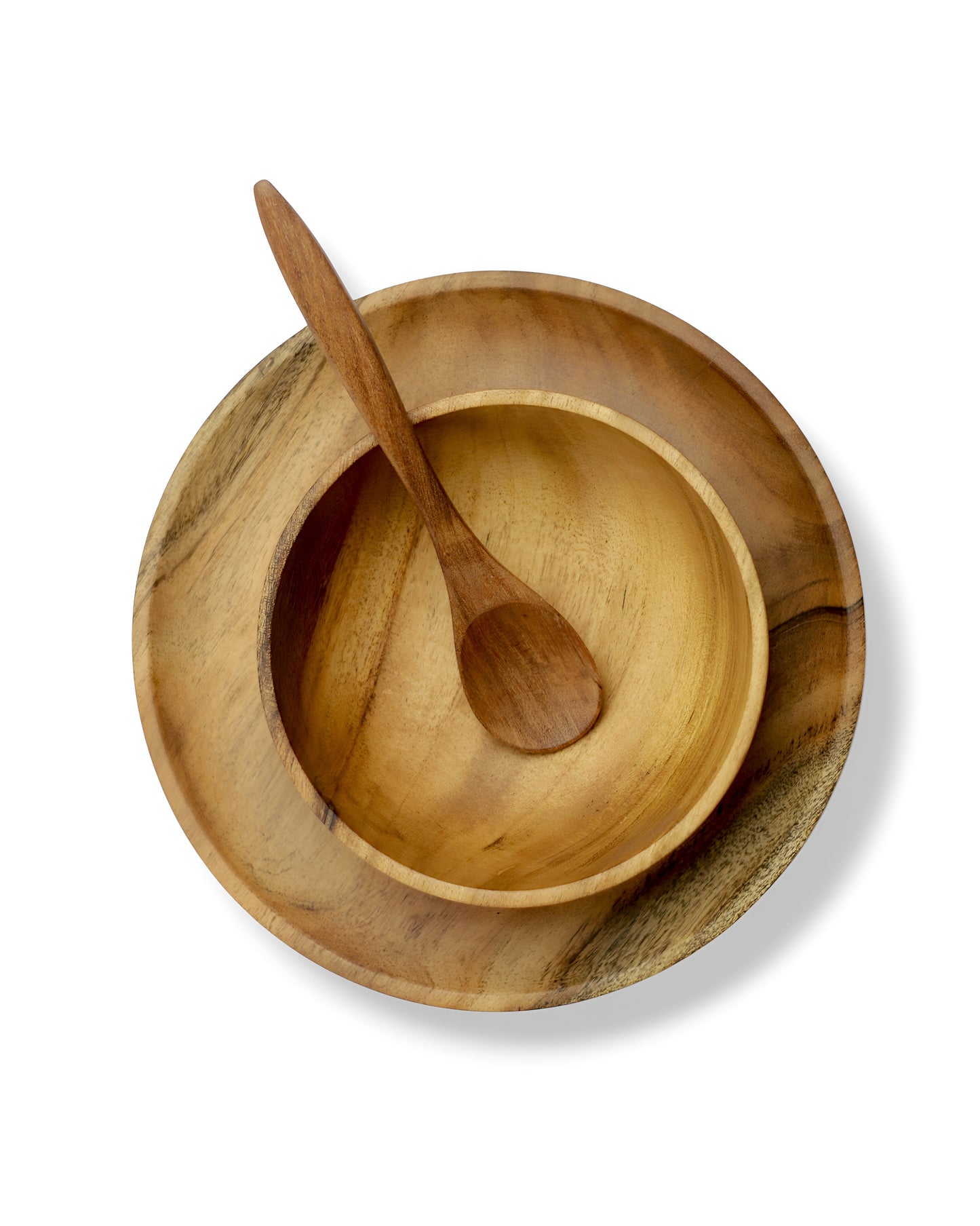 Wooden Bowl Plate Set